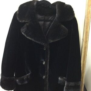 Vintage Borgazia Faux Fur Winter Coat Large
